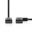 High Speed HDMI Kaapeli Ethernet | Oikea Hooked HDMI -liitin | HDMI liitin | 4K@30Hz | 10.2 Gbps | 1.50 m | Pyöreä | PVC | Musta | Kirjekuori - HDMI-kaapelit - 5412810264667 - 10