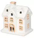 Keramiikka talo led valoilla 10 cm - Valokoristeet ja valohahmot - 6410416309057 - 1