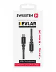 Latauskaapeli Kevlar USB-C/Lightning 1,5m Swissten - Lightning-kaapelit - 8595217481527 - 2