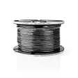 Mikrofonikaapeli | 2 x 0.35 mm² | Kupari | 100 m | Pyöreä | PVC | Musta | Kela - Audiokaapelit - 5412810312177 - 66