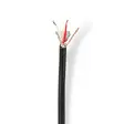 Mikrofonikaapeli | 2 x 0.35 mm² | Kupari | 100 m | Pyöreä | PVC | Musta | Kela - Audiokaapelit - 5412810312177 - 1