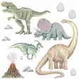 Pastelowe Dinosaurukset I -sisustustarra 11kpl 10-83cm, vihreä/ruskea - Sisustustarrat ja tapetit - TN-226977 - 6
