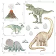 Pastelowe Dinosaurukset I -sisustustarra 11kpl 10-83cm, vihreä/ruskea - Sisustustarrat ja tapetit - TN-226977 - 7