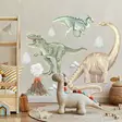 Pastelowe Dinosaurukset I -sisustustarra 11kpl 10-83cm, vihreä/ruskea - Sisustustarrat ja tapetit - TN-226977 - 1