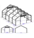 Ranch Premium 9,15x12,2x6,1 m 900 g kalustohalli - Pressutallit ja -hallit - 6438014247557 - 5