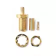 SMA-liitin | Suora | Naaras | Kullattu | 50 Ohm | Puristettava | Kaapelin läpitulomitta: 2.55 mm | Metalli | Kulta | 2 kpl | Laatikko - Nedis tuotteet - 5412810425617 - 75