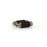 Stereoäänisovitin | 2x RCA Naaras | 2x RCA Naaras | Kullattu | Suora | ABS-Muovi | Antrasiitti | 1 kpl | Laatikko - Audioadapterit - 5412810265527 - 7