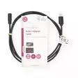 USB-C Sovitin | USB 2.0 | USB-C Uros | 3.5 mm naaras | 1.00 m | Pyöreä | Niklattu | PVC | Musta | Label - Tietokone ja verkko - 5412810422227 - 66