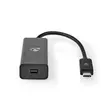 USB-C Sovitin | USB 3.2 Gen 1 | USB-C Uros | Mini DisplayPort Naaras | 8K@60Hz | 0.20 m | Pyöreä | Niklattu | PVC | Musta | Muovipussi - Tietokone ja verkko - 5412810331437 - 10