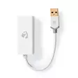 USB-verkkosovitin | USB 3.2 Gen 1 | 1 Gbps | USB-A Uros | RJ45 Naaras | 0.20 m | Pyöreä | Kullattu | Puhdas kupari | Valkoinen | Laatikko - Tietokone ja verkko - 5412810336067 - 30