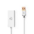 USB-verkkosovitin | USB 3.2 Gen 1 | 1 Gbps | USB-A Uros | RJ45 Naaras | 0.20 m | Pyöreä | Kullattu | Puhdas kupari | Valkoinen | Laatikko - Tietokone ja verkko - 5412810336067 - 31