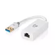 USB-verkkosovitin | USB 3.2 Gen 1 | 1 Gbps | USB-A Uros | RJ45 Naaras | 0.20 m | Pyöreä | Kullattu | Puhdas kupari | Valkoinen | Laatikko - Tietokone ja verkko - 5412810336067 - 1