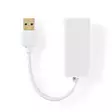 USB-verkkosovitin | USB 3.2 Gen 1 | 1 Gbps | USB-A Uros | RJ45 Naaras | 0.20 m | Pyöreä | Niklattu | Puhdas kupari | Valkoinen | Laatikko - Tietokone ja verkko - 5412810328727 - 1
