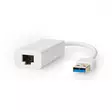 USB-verkkosovitin | USB 3.2 Gen 1 | 1 Gbps | USB-A Uros | RJ45 Naaras | 0.20 m | Pyöreä | Niklattu | Puhdas kupari | Valkoinen | Laatikko - Tietokone ja verkko - 5412810328727 - 40