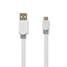 USB kaapeli | USB 2.0 | USB-A Uros | USB Micro-B Uros | 480 Mbps | Kullattu | 1.00 m | Litteä | PVC | Valkoinen | Muovipussi - Tietokone ja verkko - 5412810273447 - 3