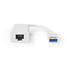 USB-verkkosovitin | USB 3.2 Gen 1 | 1 Gbps | USB-A Uros | RJ45 Naaras | 0.20 m | Pyöreä | Niklattu | Puhdas kupari | Valkoinen | Laatikko - Tietokone ja verkko - 5412810328727 - 2