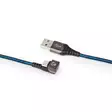 USB kaapeli | USB 2.0 | USB-A Uros | USB-C Uros | 480 Mbps | Kullattu | 2.00 m | Pyöreä | Nailon / Punottu | Musta / Sininen | Laatikko kannella ja ikkunalla - Tietokone ja verkko - 5412810327157 - 40