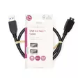 USB kaapeli | USB 3.2 Gen 1 | USB-A Uros | USB Micro-B Uros | 5 Gbps | Niklattu | 0.50 m | Pyöreä | PVC | Musta | Label - Tietokone ja verkko - 5412810421947 - 66