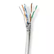 Verkkokaapeli | CAT6 | Säikeinen | S/FTP | CCA | 305.0 m | Sisäkäyttöön | Pyöreä | PVC | Harmaa | Vetolaatikko - Tietokone ja verkko - 5412810399567 - 10