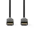 DisplayPort kaapeli | DisplayPort uros | DisplayPort uros | 8K@60Hz | Kullattu | 2.00 m | Pyöreä | PVC | Antrasiitti | Laatikko - Tietokone ja verkko - 5412810443307 - 10