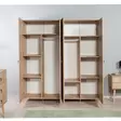 Abstrakti Moderni Vaatekaappi - Sonoma Tammi, 100% Melamiinipinnoitettu, 180x192x52 cm, Useita Hyllyjä, Lisäsäilytys - Vaatekaapit - 8681875404777 - 5
