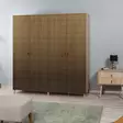 Abstrakti Moderni Vaatekaappi - Sonoma Tammi, 100% Melamiinipinnoitettu, 180x192x52 cm, Useita Hyllyjä, Lisäsäilytys - Vaatekaapit - 8681875404777 - 2
