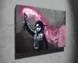 Banksy Multivärinen Koristeellinen Kangastaulu 70x100 cm - Puukehys 2x3 cm - 50% Puuvilla/50% Polyesteri - Taulut ja kehykset - 8683342478557 - 5