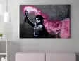 Banksy Multivärinen Koristeellinen Kangastaulu 70x100 cm - Puukehys 2x3 cm - 50% Puuvilla/50% Polyesteri - Taulut ja kehykset - 8683342478557 - 2