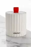 Betoninen Nauhakynttilä - Valkoinen/Punainen - Meripihka - Paraffiini/Soya - 8 cm x 8,5 cm - Sisustuskäyttöön - Kynttilät ja lyhdyt - 8684282969327 - 2