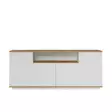 Atlantic Pine White Konsoli - 100% Melamiinipinnoitettu Lastulevy, 180x75x44,5 cm, 2 Pakkausta, Tyylikäs ja Kestävä - Lipastot ja senkit - 8683742495857 - 5