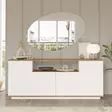 Atlantic Pine White Konsoli - 100% Melamiinipinnoitettu Lastulevy, 180x75x44,5 cm, 2 Pakkausta, Tyylikäs ja Kestävä - Lipastot ja senkit - 8683742495857 - 1
