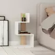 Sivupöytä - Valkoinen Tammi, 100% Melamiinipinnoitettu Lastulevy, 18 mm, 42x72x30 cm, Yksi Paketti, Tyylikäs ja Kestävä - Sivu- ja apupöydät - 8681875324297 - 1