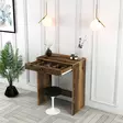 Elegantti Meikkipöytä - 100% Melamiinipinnoitettu Lastulevy, Pähkinänvärinen, 70x40x84,7 cm, Kestävä ja Tyylikäs - Meikkipöydät - 8684282088547 - 4