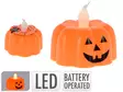 Halloween led kurpitsa tuikku lämminvalkoinen paristokäyttöinen koriste turvallinen ja tunnelmallinen - Juhlakoristeet - 8720573062947 - 1