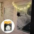 Halloween venyvä hämähäkinseitti 4x6m + 32 mustaa hämähäkkiä juhlakoriste sisä- ja ulkokäyttöön - Juhlakoristeet - 8720573261647 - 3