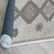 Harmaa Konepestävä Matto 100x200 cm - Antibakteerinen, Liukumaton, 70% Puuvillaa, 30% Polyesteriä, Digitaalinen Painatus - Suuret ja keskikokoiset matot - 8683743486977 - 6