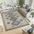 Harmaa Konepestävä Matto 100x200 cm - Antibakteerinen, Liukumaton, 70% Puuvillaa, 30% Polyesteriä, Digitaalinen Painatus - Suuret ja keskikokoiset matot - 8683743486977 - 2