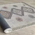 Harmaa Konepestävä Matto 100x200 cm - Antibakteerinen, Liukumaton, 70% Puuvillaa, 30% Polyesteriä, Digitaalinen Painatus - Suuret ja keskikokoiset matot - 8683743486977 - 5