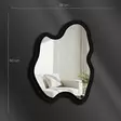 Hopeapeilinen Seinäkoriste: Tyylikäs 38x50 cm Plexiglas & EVA Peili Kaksipuolisilla Nauhoilla - Korosta Kotisi Eleganssia - Peilit - 8684283980857 - 3