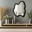 Hopeapeilinen Seinäkoriste: Tyylikäs 38x50 cm Plexiglas & EVA Peili Kaksipuolisilla Nauhoilla - Korosta Kotisi Eleganssia - Peilit - 8684283980857 - 2