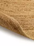 Käsinkudottu Jutematto 120x120 cm - Kamelinvärinen, 100% Jute, Helppohoitoinen, Tyylikäs ja Kestävä Sisustuselementti - Pyöreät matot - 8683342471497 - 4