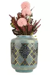 Käsinmaalattu Monivärinen Keraaminen Koriste Ruukku - 18,5 cm x 24 cm - Uniikki Sisustuselementti Kotiin - Kukka-amppelit ja maljakot - 8684283435807 - 1