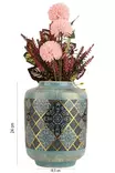 Käsinmaalattu Monivärinen Keraaminen Koriste Ruukku - 18,5 cm x 24 cm - Uniikki Sisustuselementti Kotiin - Kukka-amppelit ja maljakot - 8684283435807 - 3