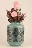 Käsinmaalattu Monivärinen Keraaminen Koriste Ruukku - 18,5 cm x 24 cm - Uniikki Sisustuselementti Kotiin - Kukka-amppelit ja maljakot - 8684283435807 - 2