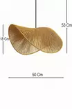 Kattokruunu, sinappi, Ø50 h:18 cm, kestävä, säädettävä korkeus - Katto- ja seinävalaisimet - 8684283781997 - 4