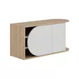 Kenkäkaappi, Huonekalut, Tammi Valkoinen, 100% Melamiinipinnoitettu Lastulevy, 104x50x37 cm, Pehmeästi Sulkeutuvat Saranat - Kenkäkaapit - 8684282587477 - 1