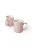 Keraaminen Muki Setti 6 kpl - Pinkki Kermainen - Antibakteerinen, Mikroaaltouuni- ja Astianpesukoneenkestävä 9 cm/270 ml - Kahvi- ja teeastiat - 8684282461067 - 4