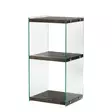 Kirjahylly Anthrasitti 100% Karkaistu Lasi 100% Massiivipuu 40x80x35 cm Helppo Kokoaminen Tyylikäs ja Kestävä - Kirjahyllyt - 8684282402497 - 1