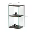 Kirjahylly Anthrasitti 100% Karkaistu Lasi 100% Massiivipuu 40x80x35 cm Helppo Kokoaminen Tyylikäs ja Kestävä - Kirjahyllyt - 8684282402497 - 7