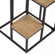 Koristeellinen Jardiniere - Huonekalut, Atlantic Pine Musta, 100% Melamiinipinnoitettu Lastulevy, 100% Metalli, 34x39x65 cm - Kukkatelineet ja kasvutuet - 8684282608257 - 5